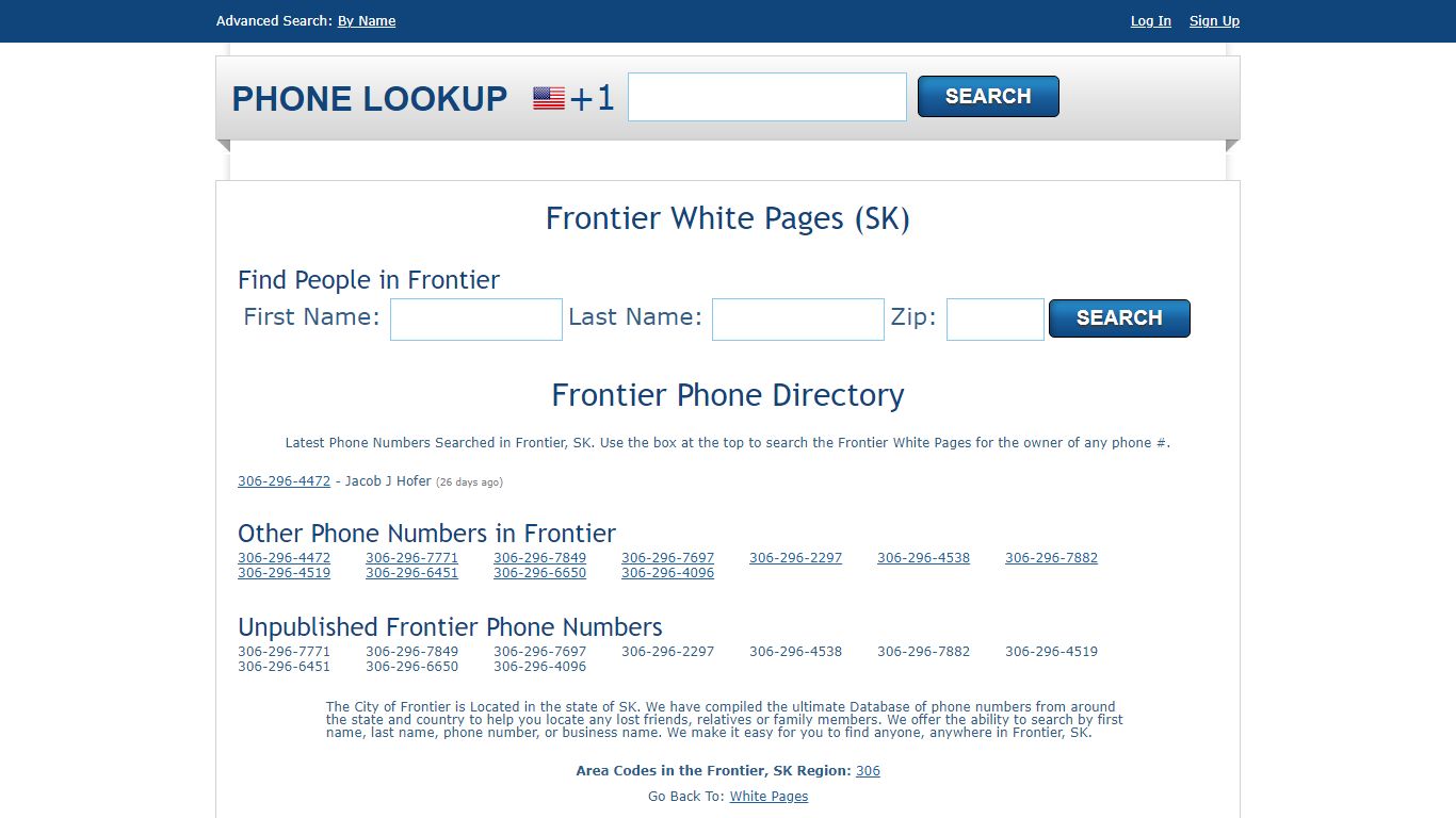 Frontier White Pages - Frontier Phone Directory Lookup